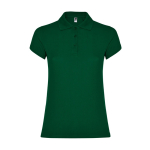 Polo en coton piqué pour femme 200 g/m² Roly Direct Star couleur vert bouteille deuxième vue