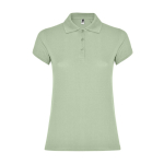 Polo en coton piqué pour femme 200 g/m² Roly Direct Star couleur vert doux deuxième vue