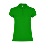 Polo en coton piqué pour femme 200 g/m² Roly Direct Star couleur vert forêt deuxième vue