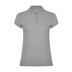 Polo en coton piqué pour femme 200 g/m² Roly Direct Star couleur gris clair deuxième vue