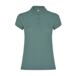Polo en coton piqué pour femme 200 g/m² Roly Direct Star couleur vert clair deuxième vue