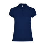 Polo en coton piqué pour femme 200 g/m² Roly Direct Star couleur bleu marine deuxième vue