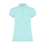 Polo en coton piqué pour femme 200 g/m² Roly Direct Star couleur vert menthe deuxième vue