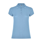 Polo en coton piqué pour femme 200 g/m² Roly Direct Star couleur bleu ciel deuxième vue