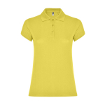 Polo en coton piqué pour femme 200 g/m² Roly Direct Star couleur jaune foncé deuxième vue
