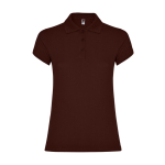 Polo en coton piqué pour femme 200 g/m² Roly Direct Star couleur marron foncé deuxième vue