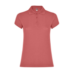 Polo en coton piqué pour femme 200 g/m² Roly Direct Star couleur saumon deuxième vue