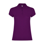 Polo en coton piqué pour femme 200 g/m² Roly Direct Star couleur mauve deuxième vue