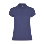 Polo en coton piqué pour femme 200 g/m² Roly Direct Star couleur bleu jean deuxième vue