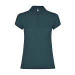 Polo en coton piqué pour femme 200 g/m² Roly Direct Star couleur bleu gris deuxième vue