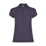 Polo en coton piqué pour femme 200 g/m² Roly Direct Star couleur lilas deuxième vue