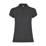 Polo en coton piqué pour femme 200 g/m² Roly Direct Star couleur gris taupe deuxième vue