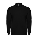 Polo en coton à manches longues 220 g/m² Roly Direct Estrella couleur noir deuxième vue