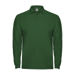 Polo en coton à manches longues 220 g/m² Roly Direct Estrella couleur vert bouteille deuxième vue