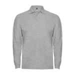 Polo en coton à manches longues 220 g/m² Roly Direct Estrella couleur gris clair deuxième vue