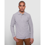 Polo en coton à manches longues 220 g/m² Roly Direct Estrella couleur bleu marine première vue d'usage