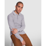 Polo en coton à manches longues 220 g/m² Roly Direct Estrella couleur bleu marine quatrième vue d'usage