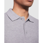 Polo en coton à manches longues 220 g/m² Roly Direct Estrella couleur bleu marine vue détaillée 1