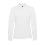Polo femme à manches longues 220 g/m² Roly Direct Estrella couleur blanc deuxième vue