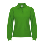 Polo femme à manches longues 220 g/m² Roly Direct Estrella couleur vert forêt deuxième vue