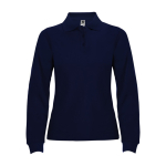 Polo femme à manches longues 220 g/m² Roly Direct Estrella couleur bleu marine deuxième vue