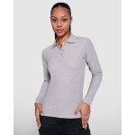 Polo femme à manches longues 220 g/m² Roly Direct Estrella couleur bleu marine première vue d'usage