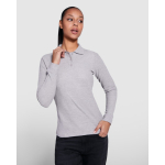 Polo femme à manches longues 220 g/m² Roly Direct Estrella couleur bleu marine quatrième vue d'usage