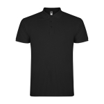 Polo pour homme en coton piqué 200 g/m² Roly Direct Star couleur noir deuxième vue