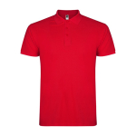 Polo pour homme en coton piqué 200 g/m² Roly Direct Star couleur rouge deuxième vue