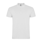 Polo pour homme en coton piqué 200 g/m² Roly Direct Star couleur blanc deuxième vue