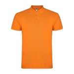Polo pour homme en coton piqué 200 g/m² Roly Direct Star couleur orange deuxième vue