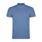 Polo pour homme en coton piqué 200 g/m² Roly Direct Star couleur bleu riviera deuxième vue