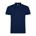 Polo pour homme en coton piqué 200 g/m² Roly Direct Star couleur bleu marine deuxième vue