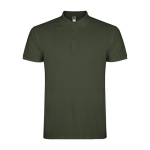 Polo pour homme en coton piqué 200 g/m² Roly Direct Star couleur vert foncé deuxième vue