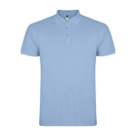 Polo pour homme en coton piqué 200 g/m² Roly Direct Star couleur bleu ciel deuxième vue