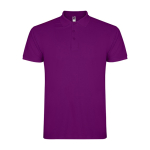 Polo pour homme en coton piqué 200 g/m² Roly Direct Star couleur mauve deuxième vue