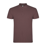 Polo pour homme en coton piqué 200 g/m² Roly Direct Star couleur rouge désaturé deuxième vue