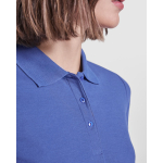 Polo en coton et polyester pour femme Roly Direct Pegaso Premium couleur rouge vue détaillée 1