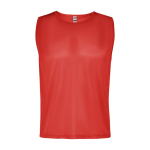 Dossard de sport unisexe respirant 90 g/m² Roly Direct Roma couleur rouge deuxième vue