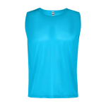 Dossard de sport unisexe respirant 90 g/m² Roly Direct Roma couleur turquoise deuxième vue