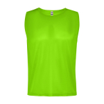 Dossard de sport unisexe respirant 90 g/m² Roly Direct Roma couleur vert fluorescent deuxième vue