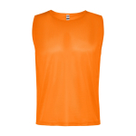 Dossard de sport unisexe respirant 90 g/m² Roly Direct Roma couleur orange fluorescent deuxième vue