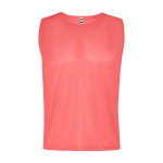 Dossard de sport unisexe respirant 90 g/m² Roly Direct Roma couleur corail deuxième vue