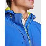 Softshell 2 couches avec capuche et poches zippées Roly Direct Siberia couleur bleu roi vue détaillée 1