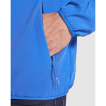 Softshell 2 couches avec capuche et poches zippées Roly Direct Siberia couleur bleu roi vue détaillée 2