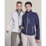 Veste softshell avec zip 300 g/m² Roly Direct Antartida couleur blanc cassé troisième vue d'usage