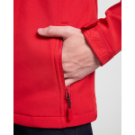 Veste softshell à 2 couches 300 g/m² Roly Direct Nebraska couleur rouge vue détaillée 1