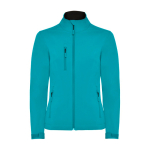 Veste softshell pour femme 300 g/m² Roly Direct Nebraska couleur bleu lagon deuxième vue
