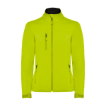 Veste softshell pour femme 300 g/m² Roly Direct Nebraska couleur vert lime deuxième vue