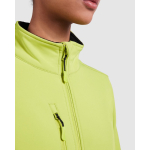 Veste softshell pour femme 300 g/m² Roly Direct Nebraska couleur vert lime vue détaillée 2